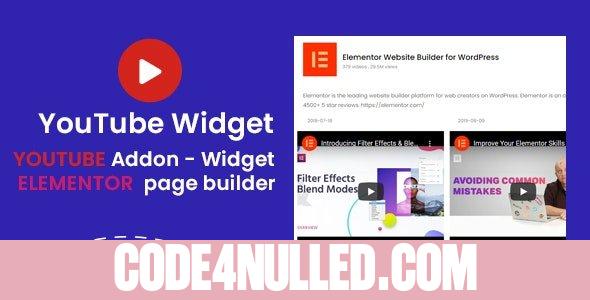 YouTube Widgets v1.0.1 - Addon for elementor page builder
