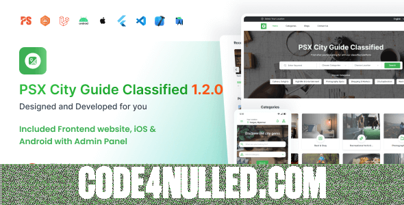 City Guide v1.2.0 - Complete Directory Listing Platform (Frontend, Mobile App with Admin Panel)