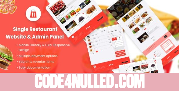 Single Restaurant v3.0 - Laravel Website & Admin Panel