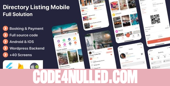 Listar FluxPro v1.2.0 - Flutter mobile directory listing & booking - Wordpress Backend