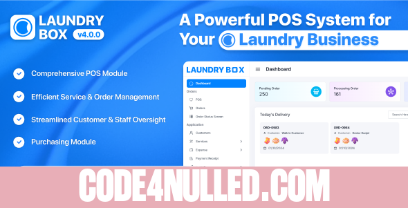 Laundry Box v2.2.0 - POS and Order Management System - nulled