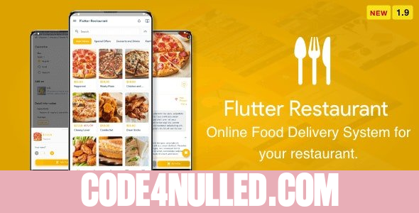 Flutter Restaurant v1.9 - Online Food Delivery System For iOS and Android