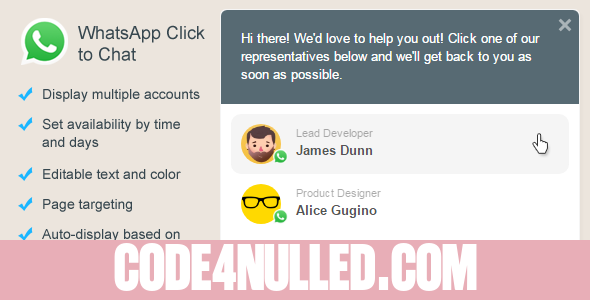 WhatsApp Click to Chat Plugin for WordPress v2.2.12
