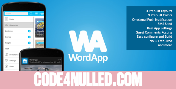 WordApp - PhoneGap/Cordova Wordpress Hybrid App