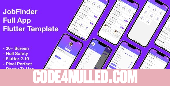 Job Finder v1.0 - Full app template flutter