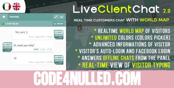 Live Client Chat v2.0 - Help Chat With Visitors Map