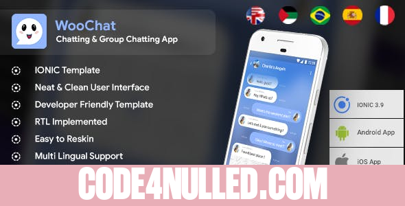 WooChat v0.0.1 - Modern Chat & Group Chatting Android + iOS App Template