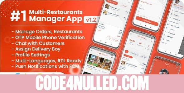 Manager / Owner for Multi-Restaurants Flutter App v1.2.0