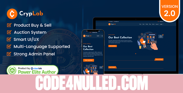 CrypLab v2.0 - Crypto Marketplace Platform - nulled