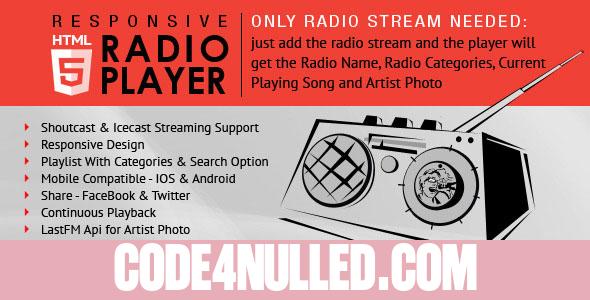 Radio Player With Playlist - Shoutcast and Icecast