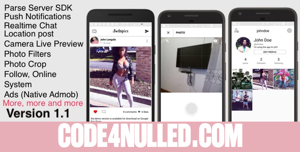 Instapics v1.1 - More than just a photo sharing App (Parse Server)