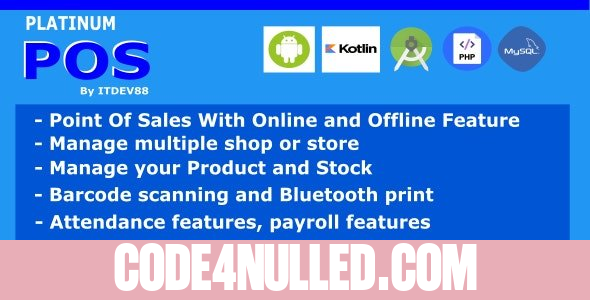 Platinum Point Of Sales (POS) complete package, Android and Online Store with Offline Feature v1.0.1