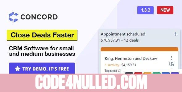 Concord v1.3.3 - Deals Management CRM