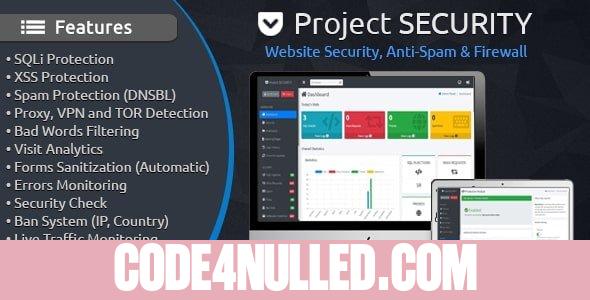 Project SECURITY v4.1.1 – Website Security, Anti-Spam & Firewall