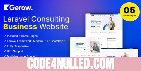Gerow v1.6.0 - Business Consulting Laravel Script - nulled