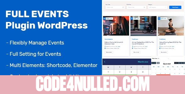 FullEvents v1.0.3 - Event Plugin WordPress
