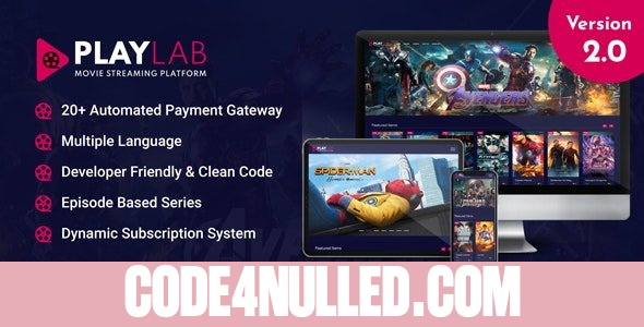 PlayLab v2.8 - On Demand Movie Streaming Platform - nulled