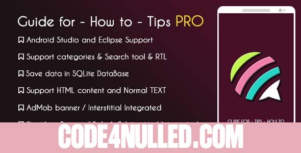 Guide for - How to - Tips Application PRO