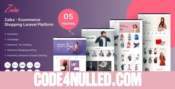 Zaika eCommerce CMS v2.0.5 - Laravel eCommerce Shopping Platform - nulled