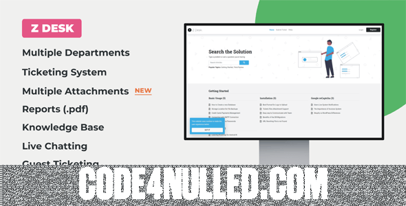 Z Desk v1.7.1 - Support Tickets System with Knowledge Base and FAQs - nulled