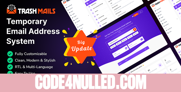 Trash Mails v2.2 - Temporary Email Address System