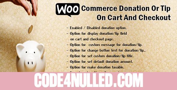 WooCommerce Donation Or Tip On Cart And Checkout v1.4