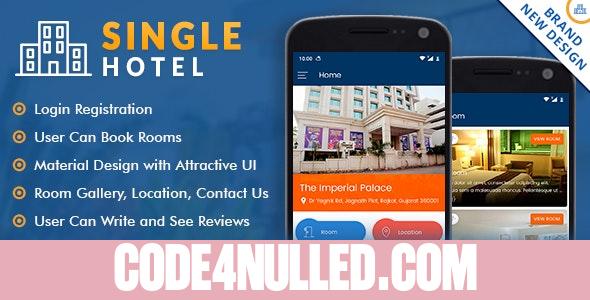Single Hotel App with Material Design