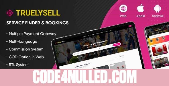 TruelySell v2.1.7 - On-demand Service Marketplace, Nearby Service Finder and Bookings (Web + Android + iOS)
