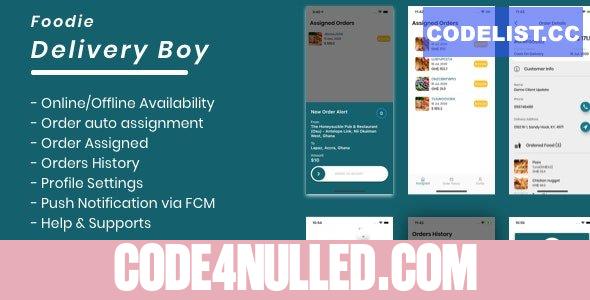Foodie Delivery Boy For Foodie Multi-Restaurants Flutter App v2.0.0