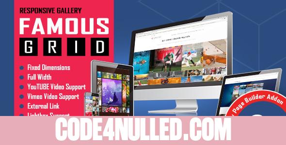 Famous v1.0 - Responsive Image & Video Grid Gallery for VC