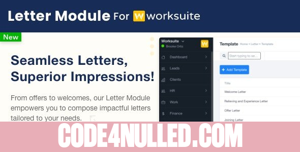 Letter Module for Worksuite CRM v1.0