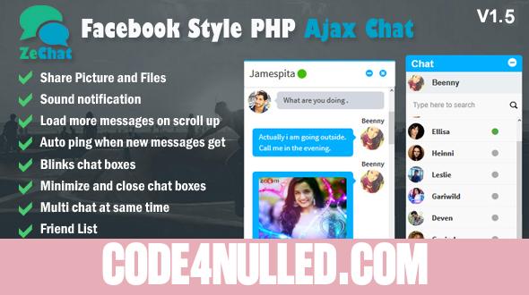 Zechat v1.5 - Facebook Style Php Ajax Chat