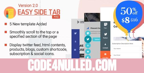 Easy Side Tab Pro v2.0.5 - Responsive Floating Tab Plugin For Wordpress