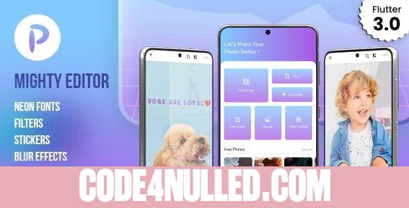 MightyEditor v3.2.2 - Flutter Photo Editor / College App