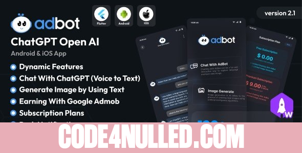 AdBot v3.5.1 - ChatGPT Open AI Android and iOS App