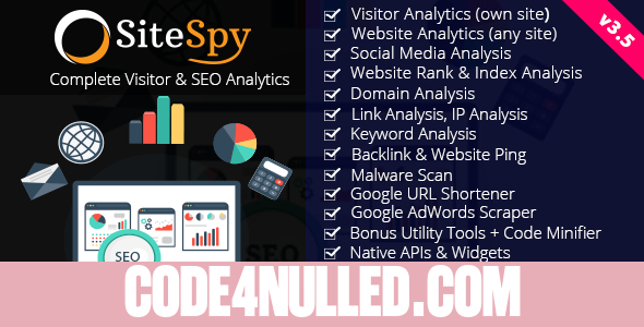 SiteSpy v3.5 - Complete Visitor & SEO Analytics