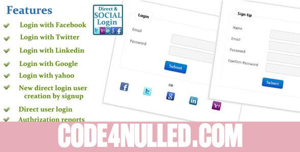 Social and Direct Login