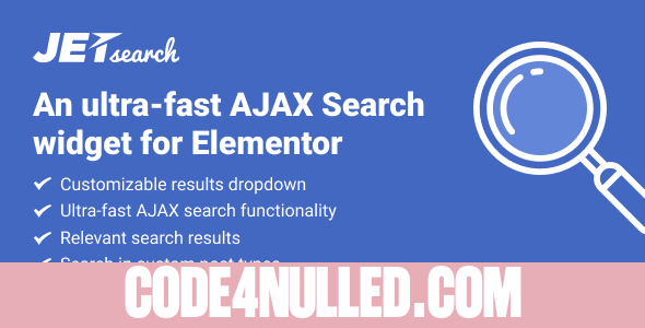 JetSearch v3.3.1 - AJAX Search widget for Elementor