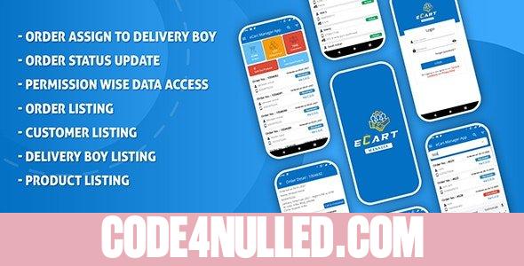 eCart v1.0.1 - Ecommerce Admin / Store Manager app