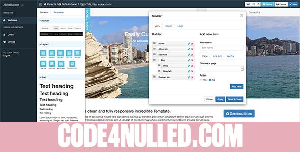 XSiteBuilder - Drag Drop Site Builder v1.1