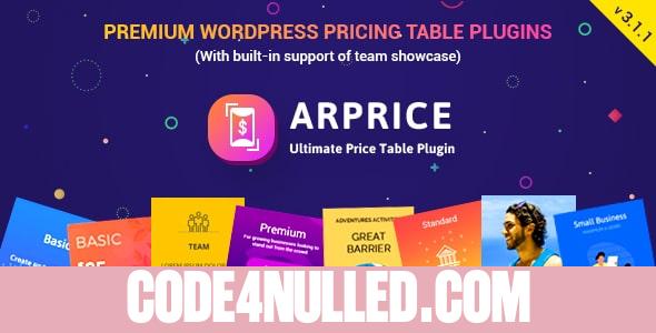 ARPrice v3.8 - Ultimate Compare Pricing table plugin