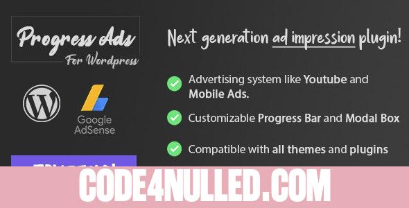 Progress Ads v1.0.0 - WordPress Skippable Ads Plugin