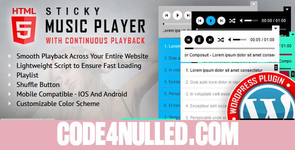 Sticky HTML5 Music Player v3.1.4 - WordPress Plugin