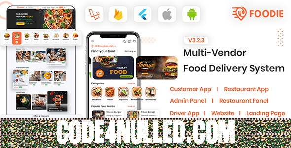 Foodie v3.2.4 - UberEats Clone - Food Delivery App - Multiple Restaurant Food Delivery Flutter App