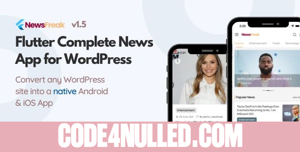 Newsfreak v1.5 - Flutter News App for WordPress