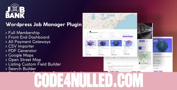 JobBank v1.0.2 - WordPress Job manager plugin