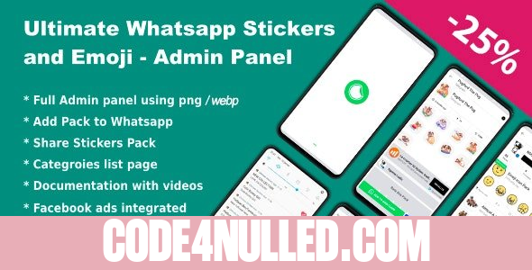 Ultimate Whatsapp Stickers and Emoji v4.0 - Admin Panel