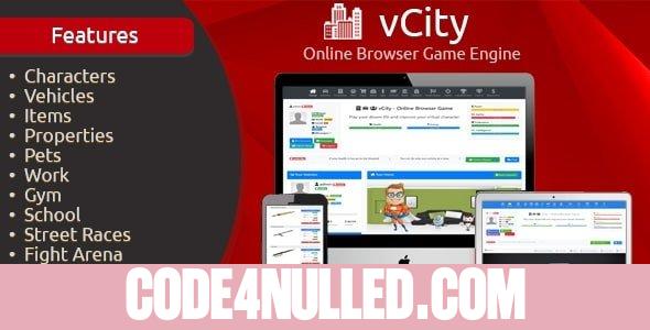 vCity v2.8 - Online Browser Game Platform