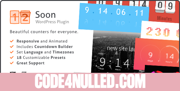 Soon Countdown Pack v1.8.1 - Responsive WordPress Plugin
