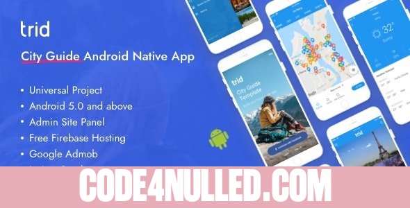 Trid v7 - City Travel Guide Android Native with Admin Panel, Firebase